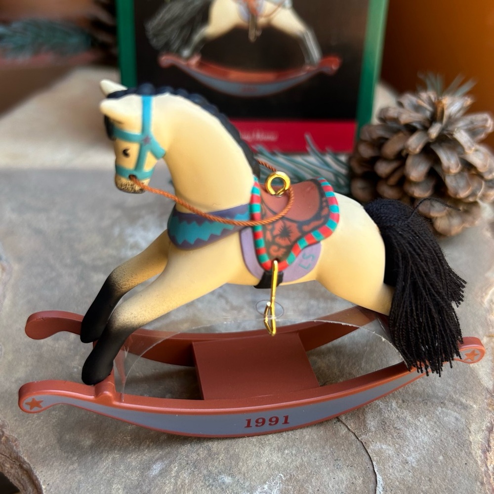 Hallmark Rocking Horse #11 Keepsake Ornament Rare Vintage New in Box